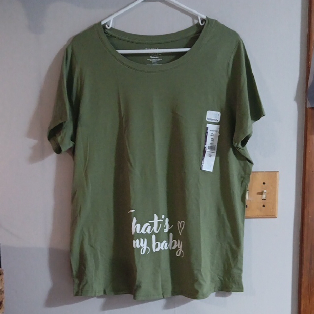 Time and Tru Green Maternity Top